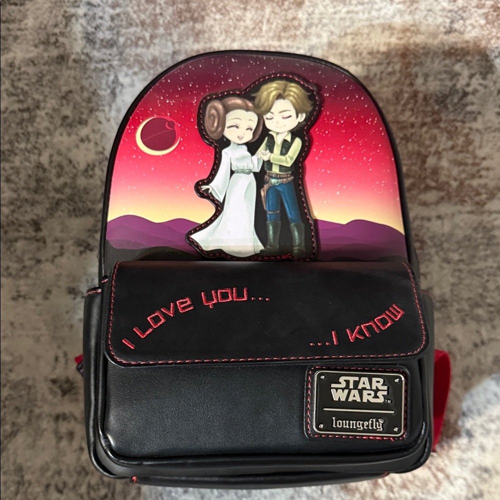 Loungefly Star Wars Backpack with Red and Black Design